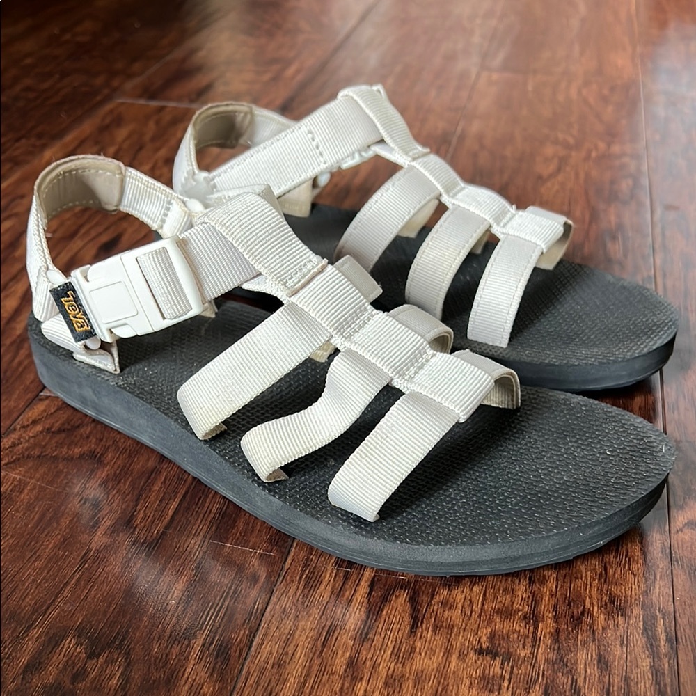Teva Cream Strappy Sandals